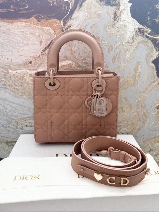 New! Christian Dior Medium  Ultra Matte Calfskin Cannage Lady Dior Bag - Picture 2 of 16